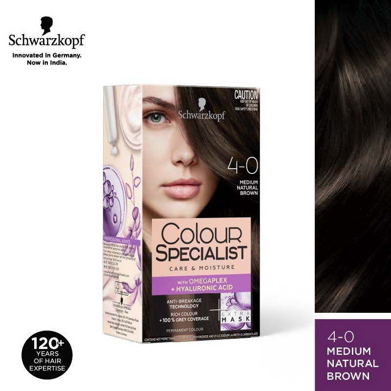 Schwarzkopf Colour Specialist Permanent Hair Colour - 4.0 Medium Natural Brown - Distacart