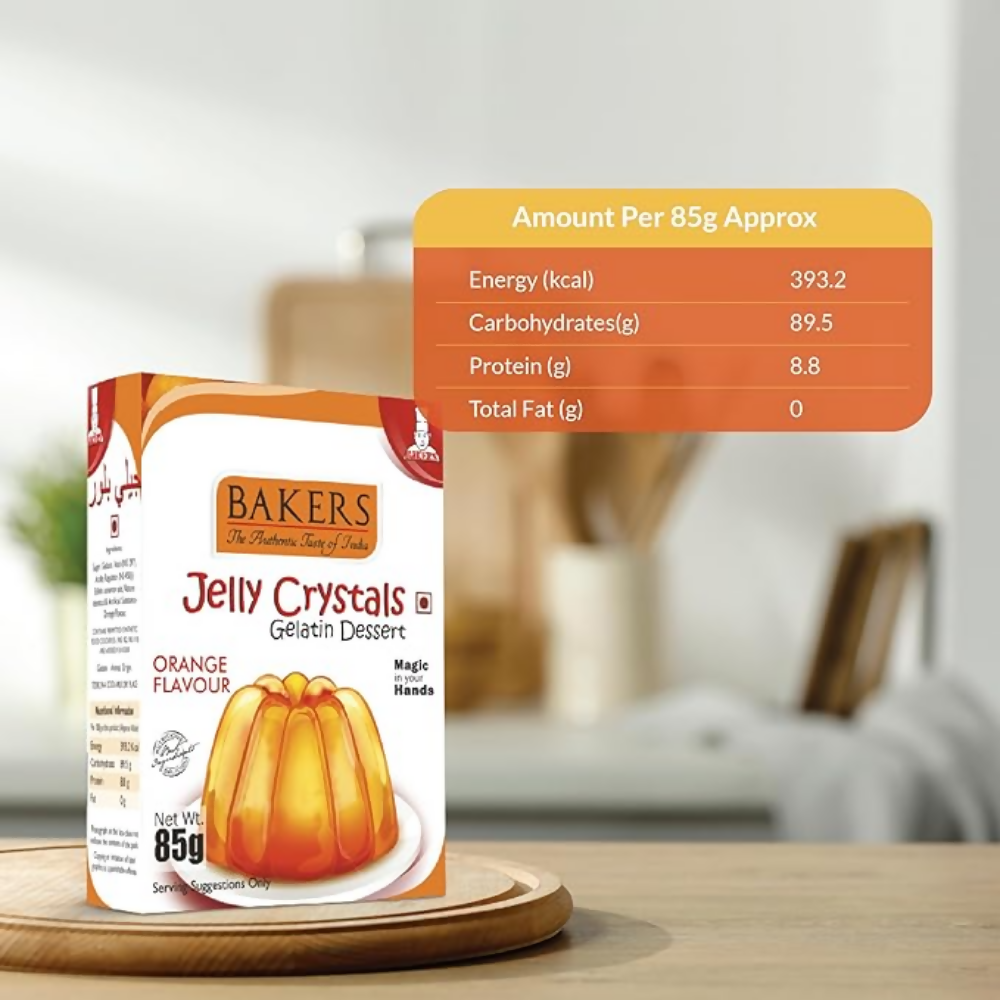 BAKERS Jelly Crystals (Gelatin Dessert) - Orange - Dista