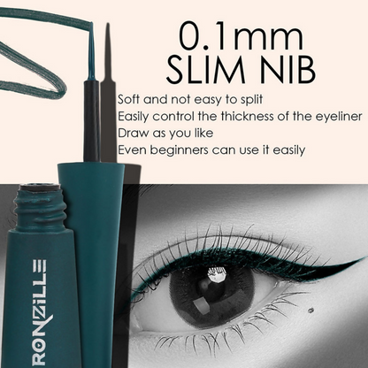 Ronzille Smudgeproof And Waterproof Liquid Matte Eyeliner - Green - Dista