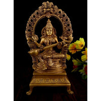 Thumbnail for Vintage Gulley Goddess Saraswati Murti - Distacart