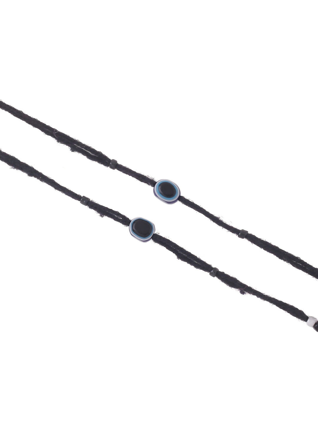 NVR Women & Men Set of 2 Black Evil Eye Rakhi With Roli Chawal - Distacart