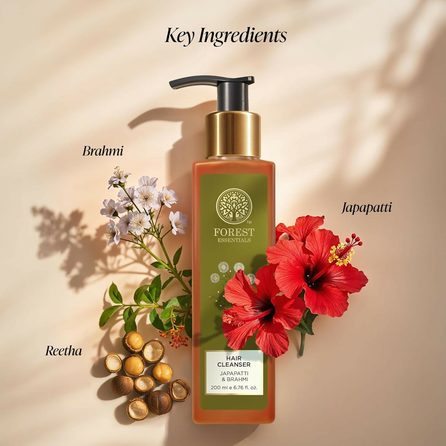 Forest Essentials Hair Shampoo Cleanser Japapatti & Brahmi