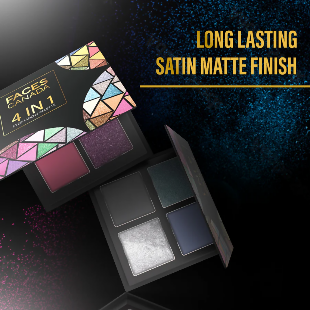 Faces Canada 4 in 1 Eyeshadow Palette - Moody Moon 06 - Distacart