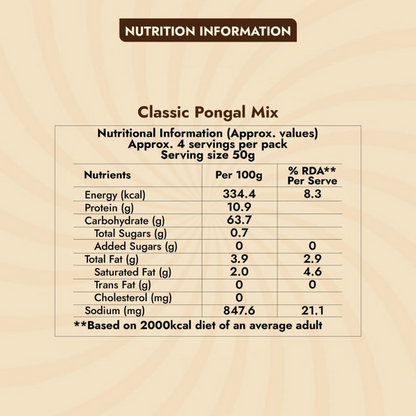 Sweet Karam Coffee Classic Pongal Mix (Ready in 10 Minutes) - Distacart