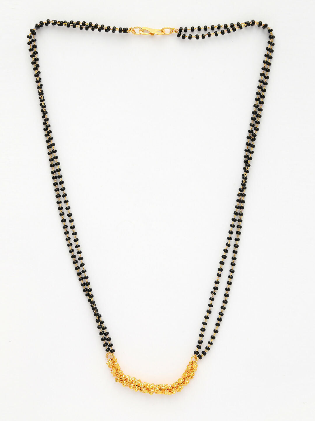 NVR Women's Gold-Polished Black Beaded Mangalsutra - Distacart