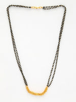 Thumbnail for NVR Women's Gold-Polished Black Beaded Mangalsutra - Distacart