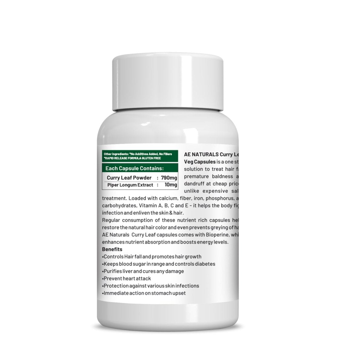 Ae Naturals Curry Leaf Capsules - Distacart