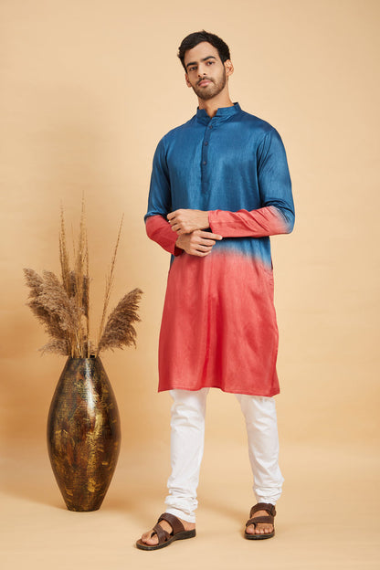 Radical Marino Ombre Kurta by Hilo Design - Distacart