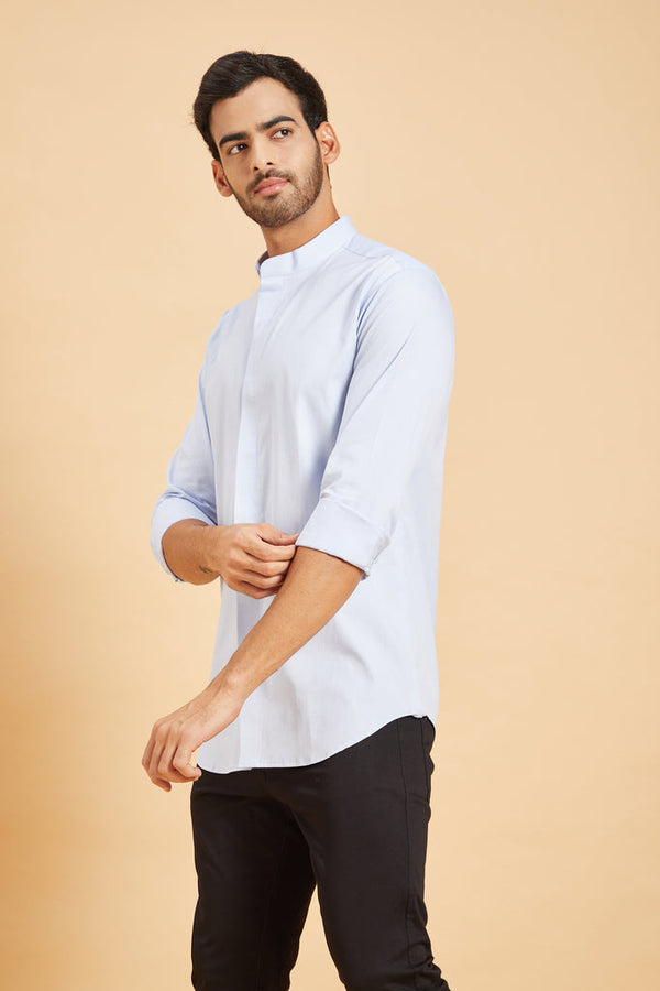 Skii Chinese Collar Shirt by Hilo Design