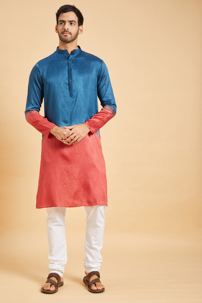 Radical Marino Ombre Kurta by Hilo Design - Distacart