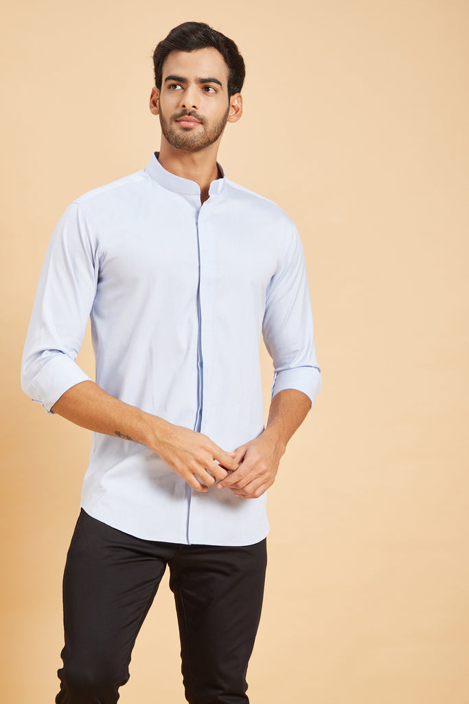 Skii Chinese Collar Shirt by Hilo Design
