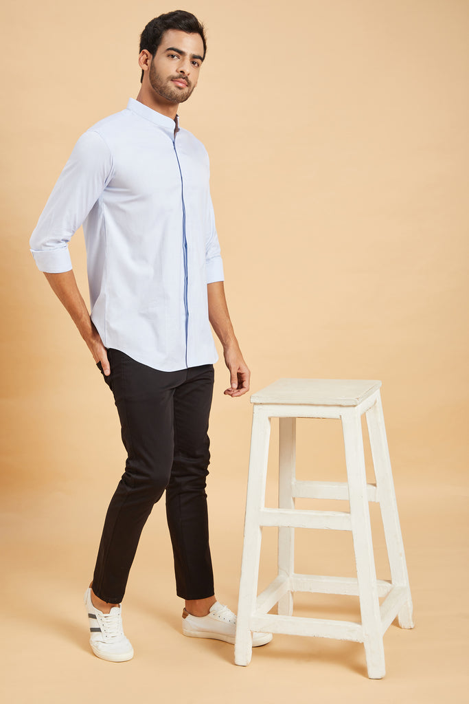 Skii Chinese Collar Shirt by Hilo Design