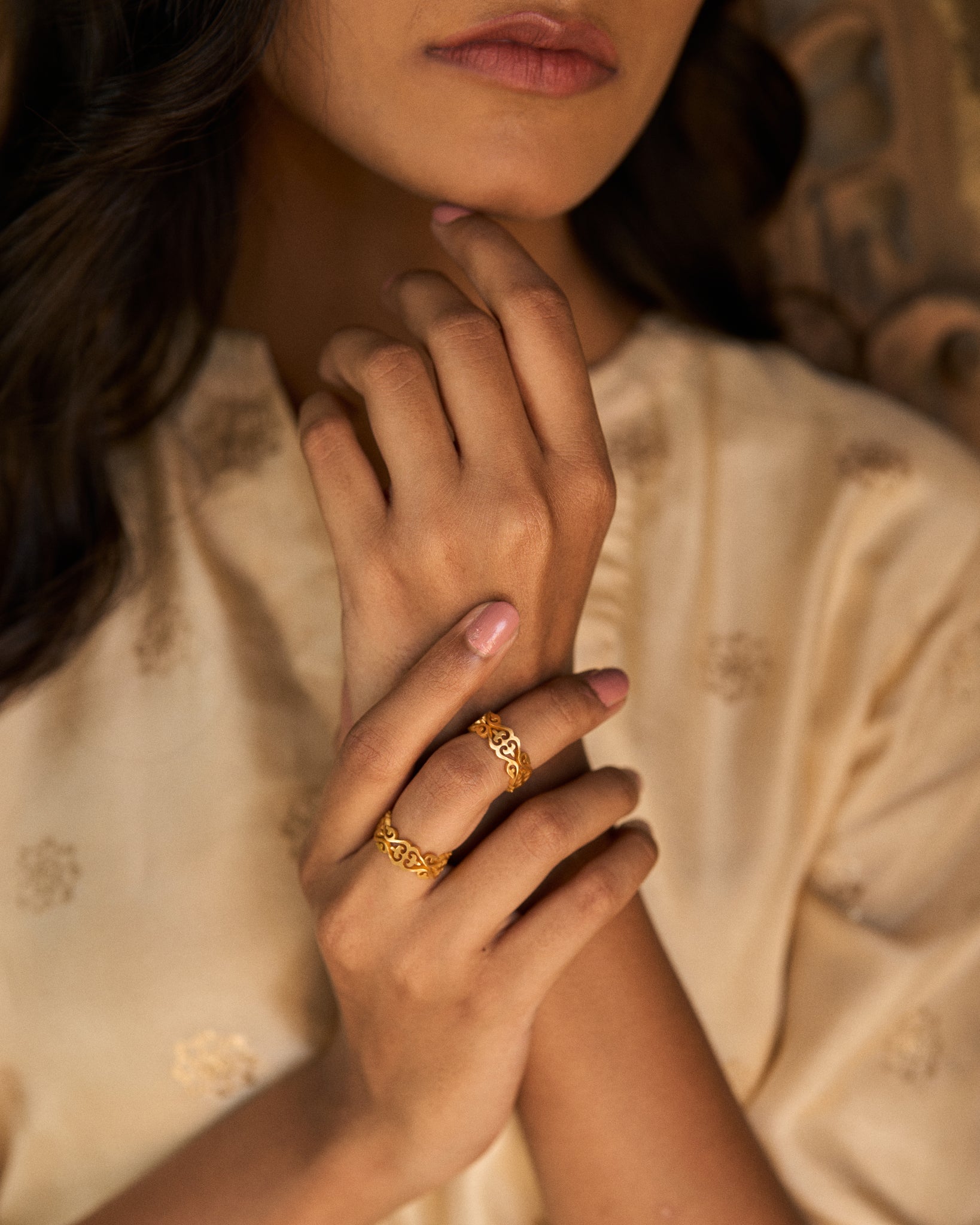 trueBrowns Gold-Polished Bel Rings - Distacart