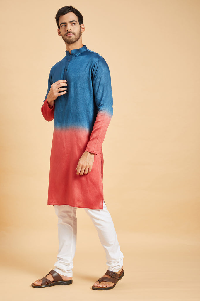 Radical Marino Ombre Kurta by Hilo Design - Distacart