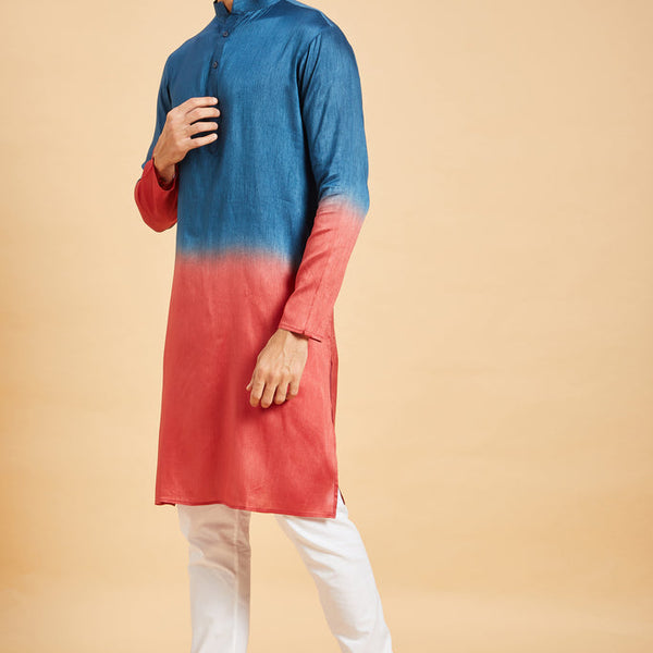 Radical Marino Ombre Kurta by Hilo Design - Distacart