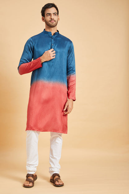 Radical Marino Ombre Kurta by Hilo Design - Distacart