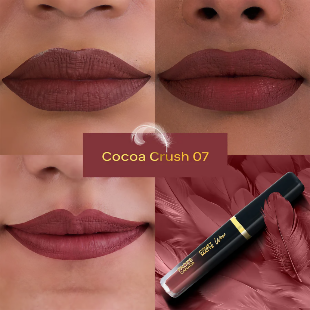Faces Canada Comfy Matte Wow Liquid Lipstick - Cocoa Crush 07 - Distacart