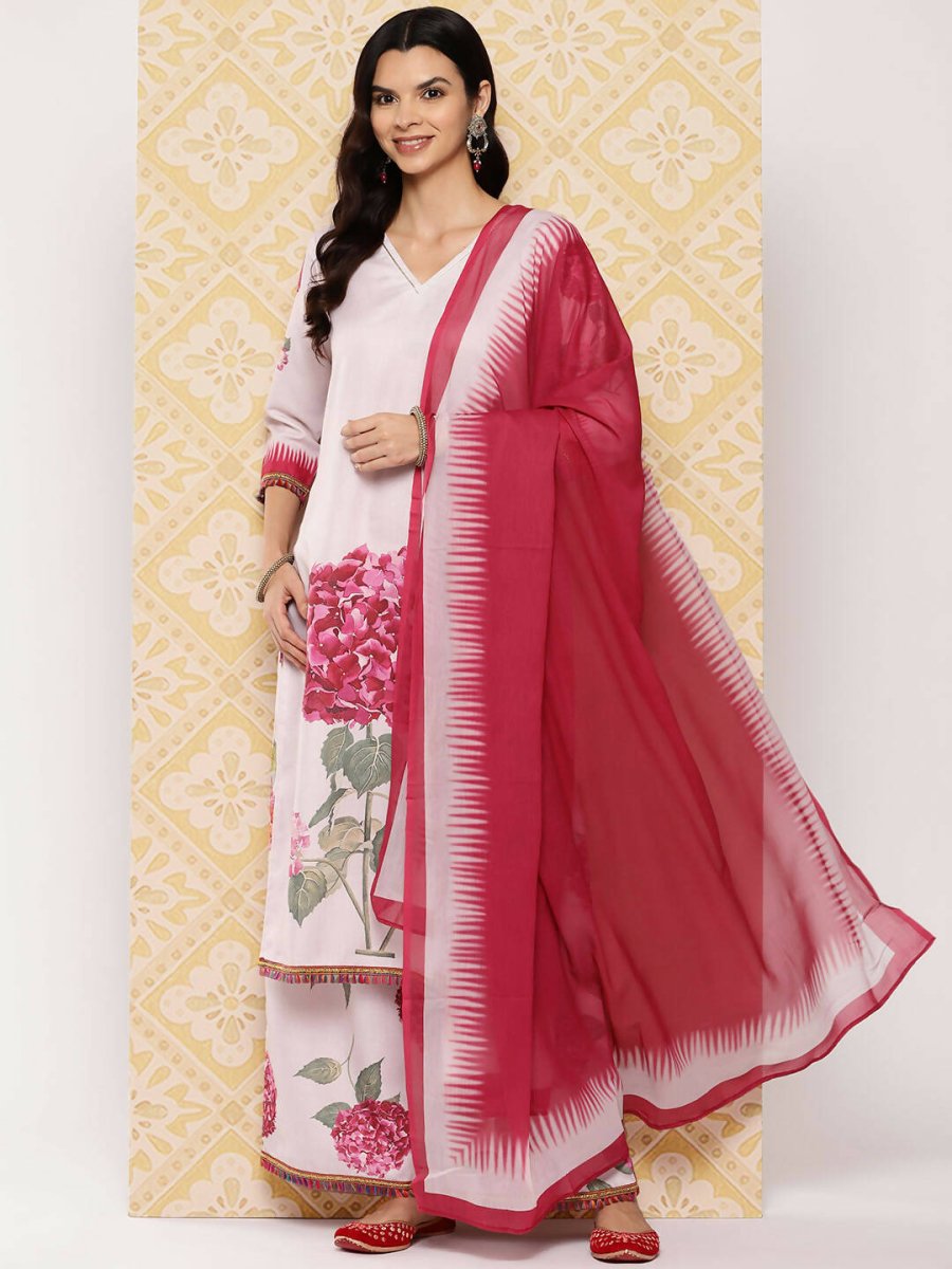 Ahalyaa Women's Traditional wear Kurta Set - Beige - Distacart