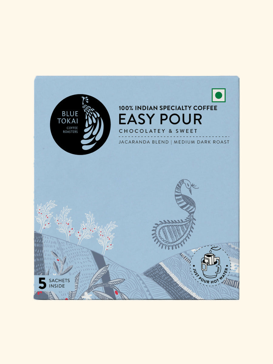 Blue Tokai Jacaranda Blend Medium Dark Roast Easy Pour Sachets - Distacart