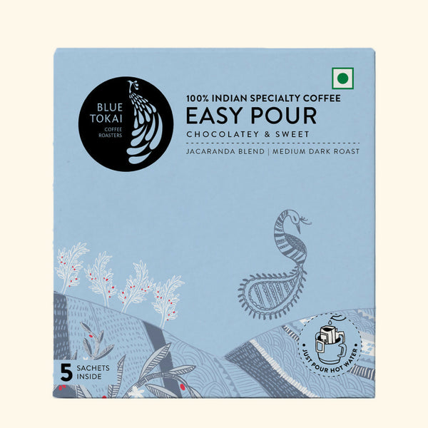 Blue Tokai Jacaranda Blend Medium Dark Roast Easy Pour Sachets - Distacart