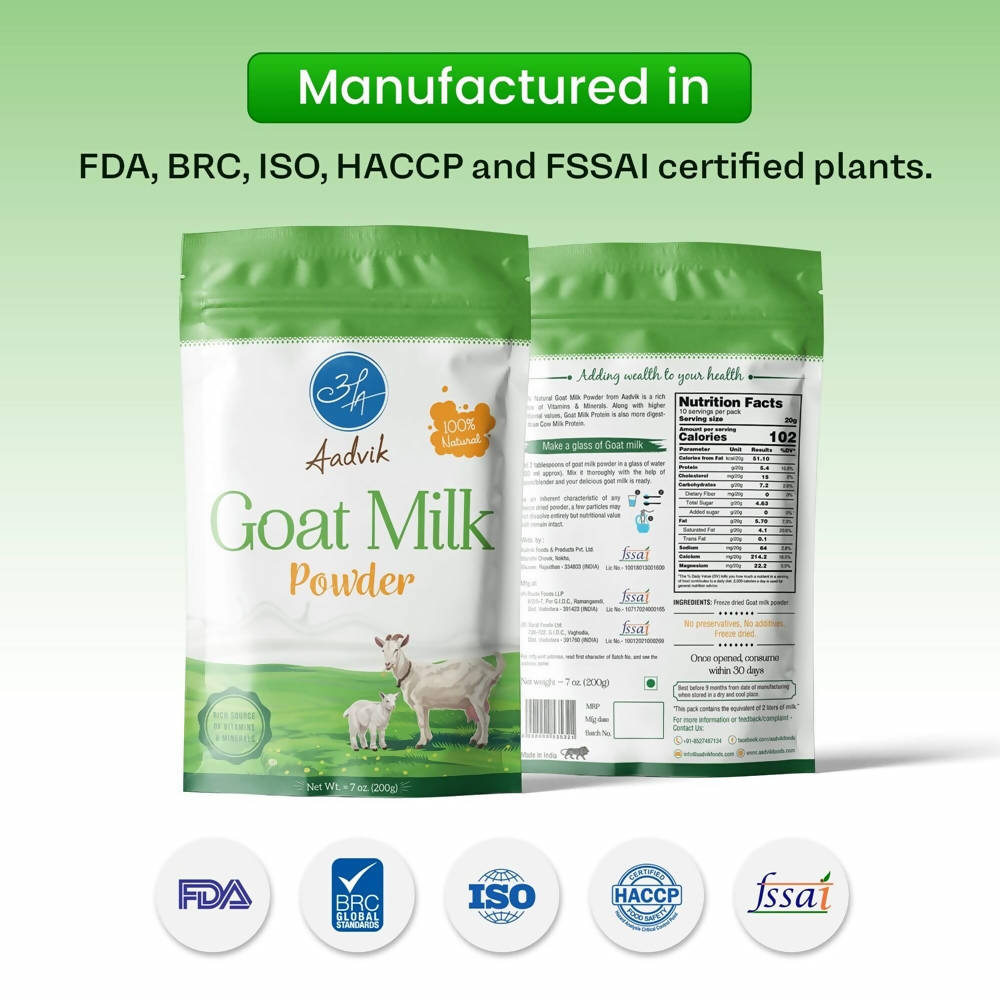 Aadvik Goat Milk Powder (200 Gm) - Distacart