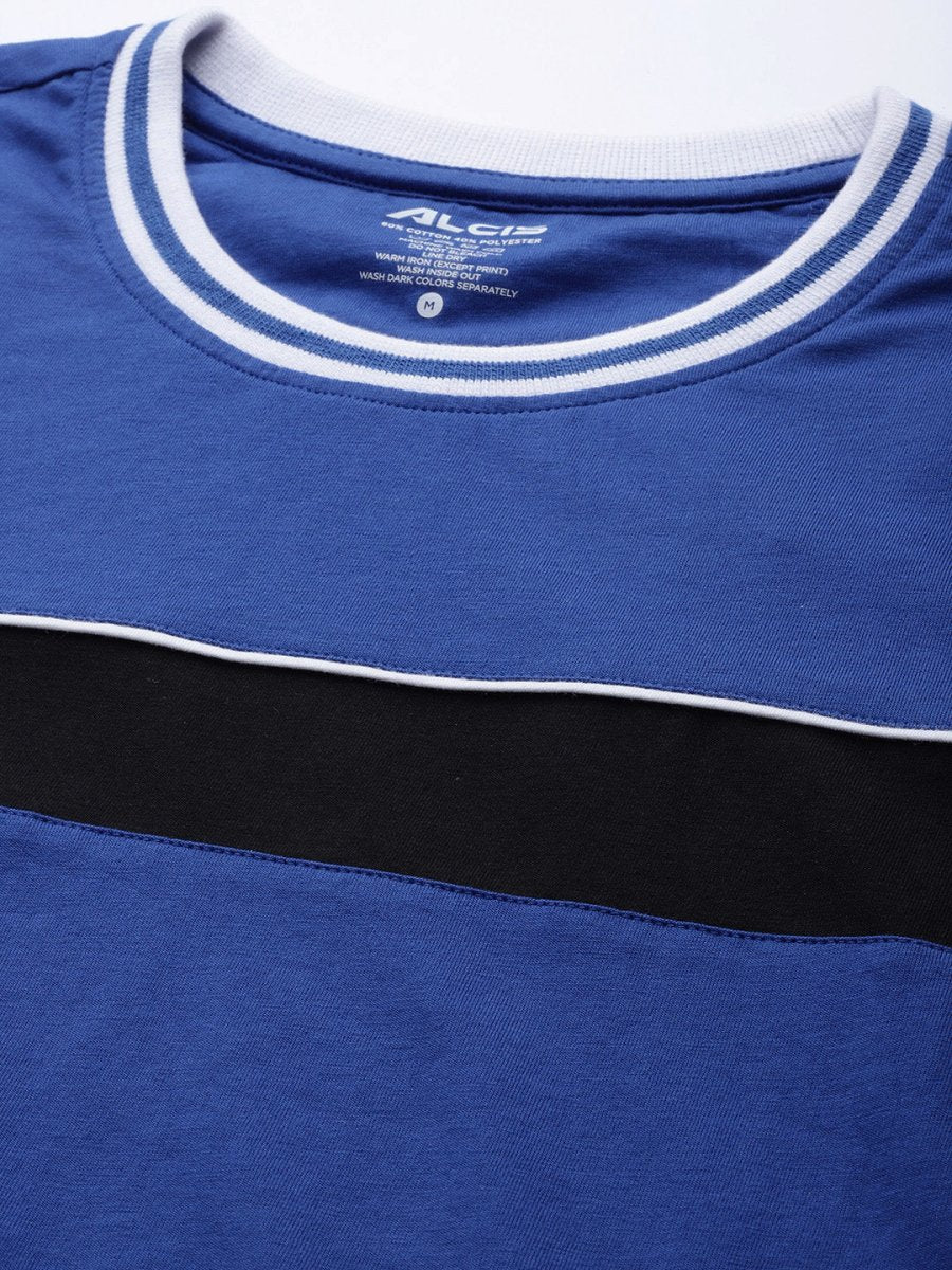 Alcis Men Blue Slim Fit Training or Gym T-shirt - Distacart
