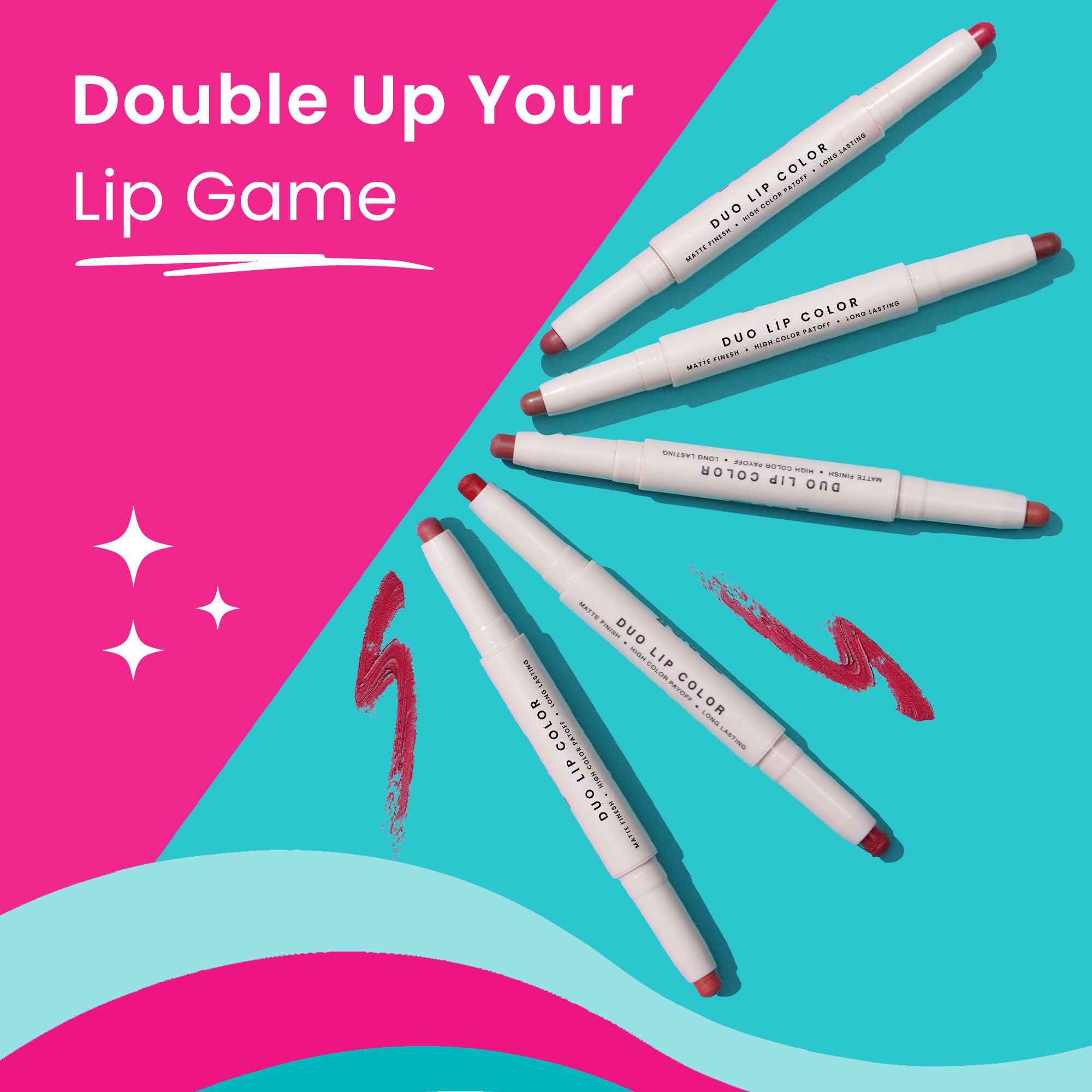 Swiss Beauty CRAZE Duo 2 In 1 Satin Matte Finish Lipstick Non-Transfer Lip Colour - 01 Party Ready - Distacart