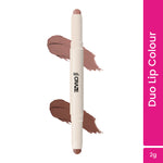 Thumbnail for Swiss Beauty CRAZE Duo 2 In 1 Satin Matte Finish Lipstick Non-Transfer Lip Colour - 03 Choco Spice
