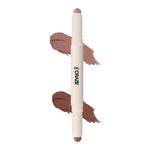 Thumbnail for Swiss Beauty CRAZE Duo 2 In 1 Satin Matte Finish Lipstick Non-Transfer Lip Colour - 03 Choco Spice - Distacart
