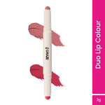 Thumbnail for Swiss Beauty CRAZE Duo 2 In 1 Satin Matte Finish Lipstick Non-Transfer Lip Colour - 04 Terrafic Pink