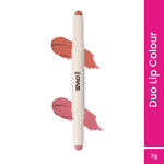 Thumbnail for Swiss Beauty CRAZE Duo 2 In 1 Satin Matte Finish Lipstick Non-Transfer Lip Colour - 05 Peach Me Pink