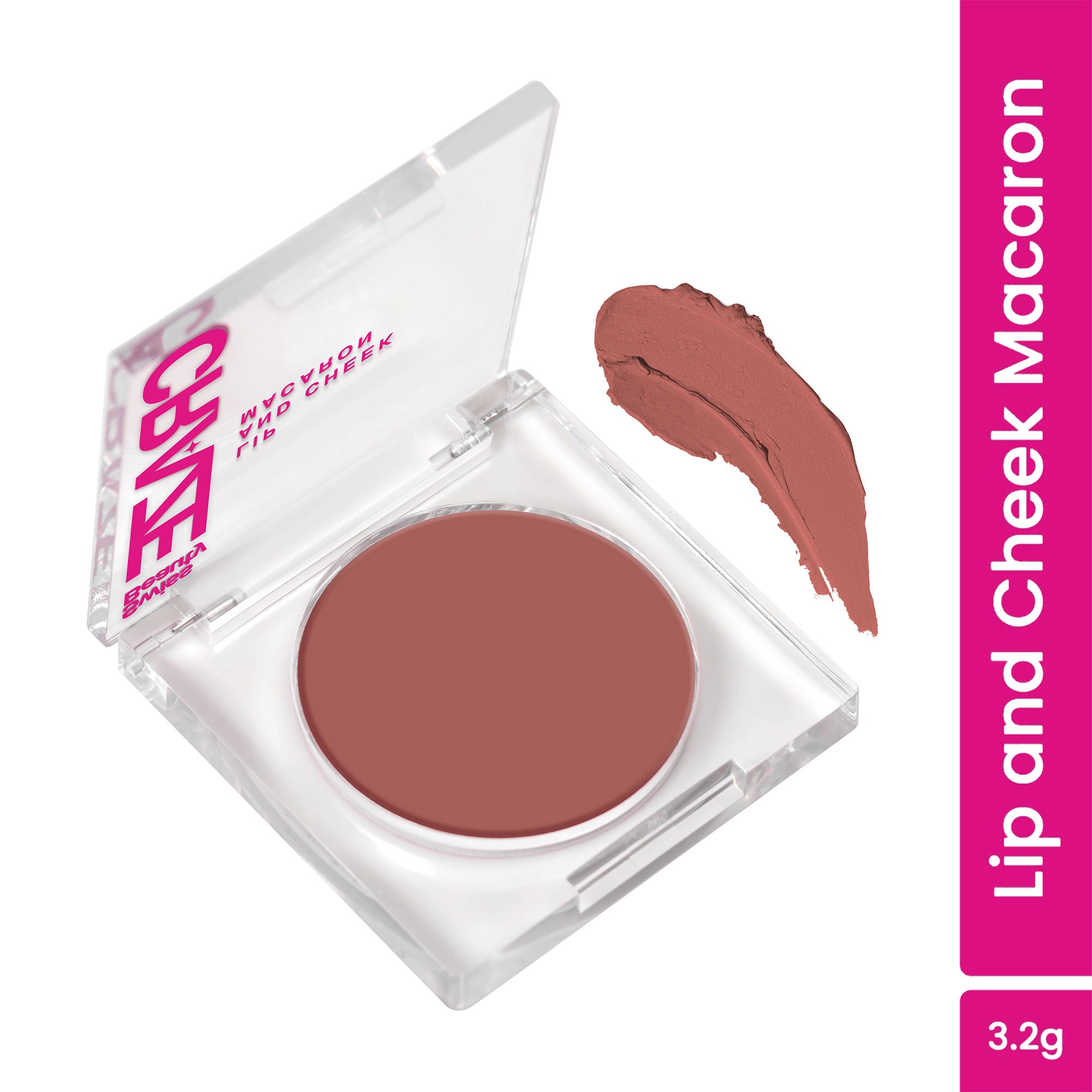 Swiss Beauty CRAZE Lip & Cheek Macaron With Vitamin E And Olive Oil - 01 Brown Pie