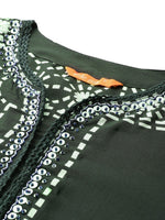 Thumbnail for Indo Era Printed Beads & Stones Kurta with Trousers