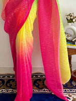 Thumbnail for Anouk Embellished Sequinned Pure Georgette Designer Saree - Distacart