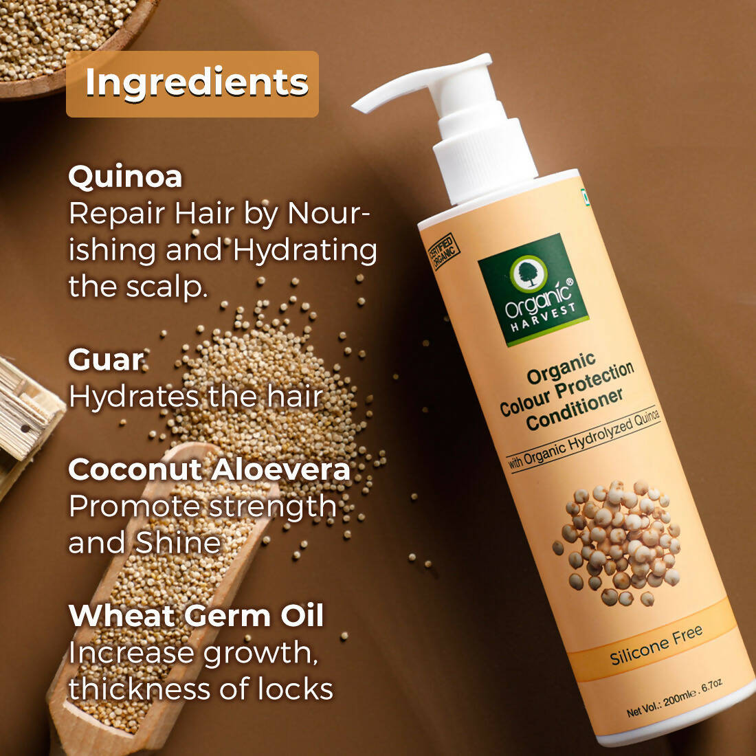 Organic Harvests Organic Color Protect Quinoa Conditioner - Distacart