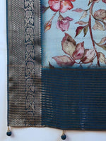 Thumbnail for Anouk Floral Zari Silk Blend Saree