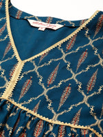 Thumbnail for All About You Ethnic Motifs Foil Print Gotta Patti Detail Kurta with Palazzos - Distacart