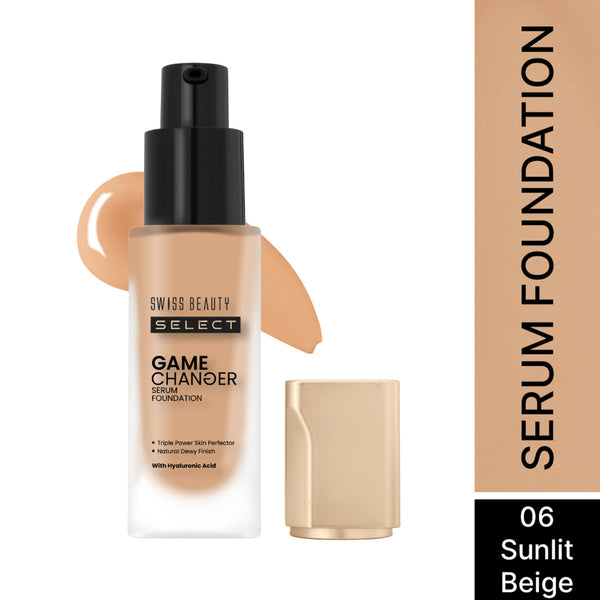 Swiss Beauty Select Game Changer Serum Foundation With Natural and Dewy Finish - 6. Sunlit Beige