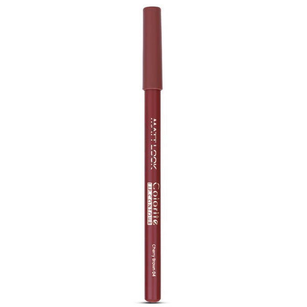 Matt Look Colorite Lip Contour Professional Matte Lip Color Pencil - Cherry Brown 04