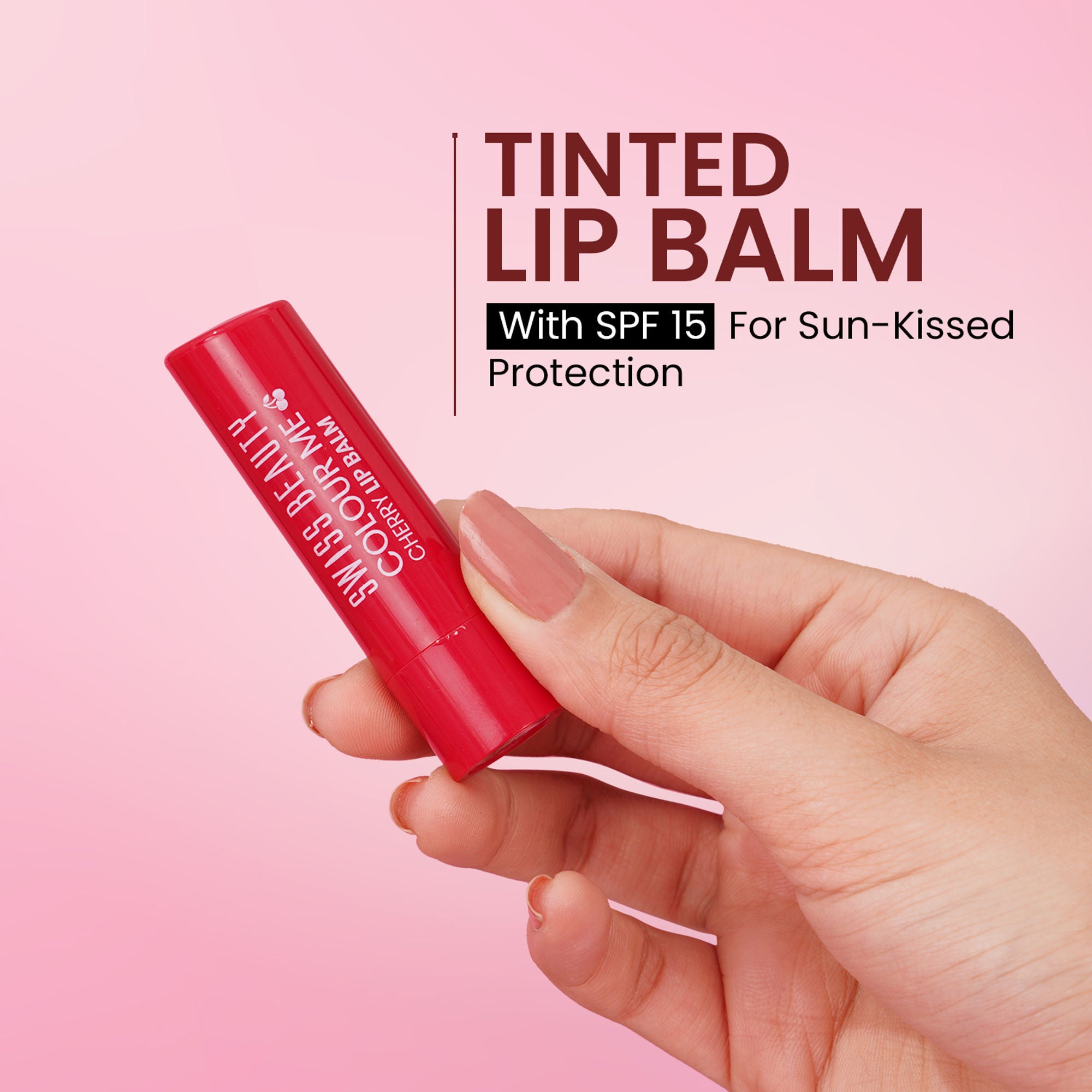 Swiss Beauty Colour Me Tinted Lip Balm For Dry With SPF 15 , Shea Butter and Vitamin E - Coconut Blast - Distacart