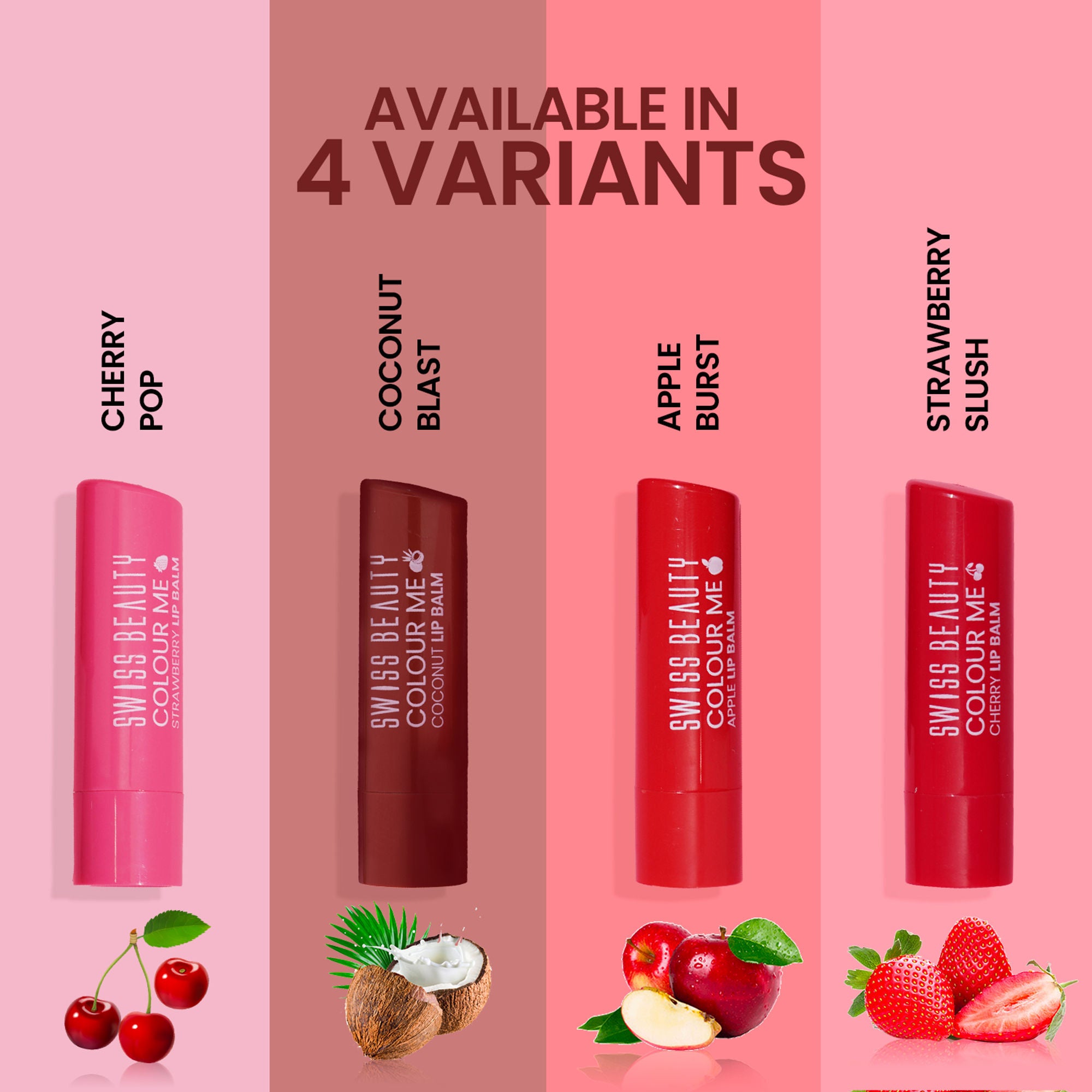 Swiss Beauty Colour Me Tinted Lip Balm For Dry With SPF 15 , Shea Butter and Vitamin E - Coconut Blast - Distacart