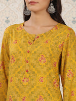 Thumbnail for Ode by House of Pataudi Ethnic Motifs Printed Straight Kurta - Distacart