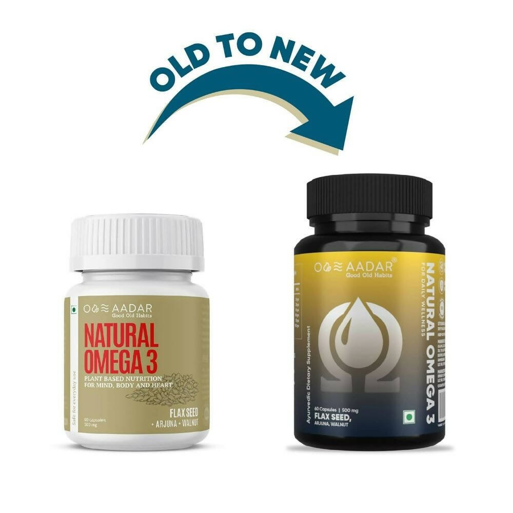 Aadar Natural Omega 3 Flax Seed Capsules - Distacart