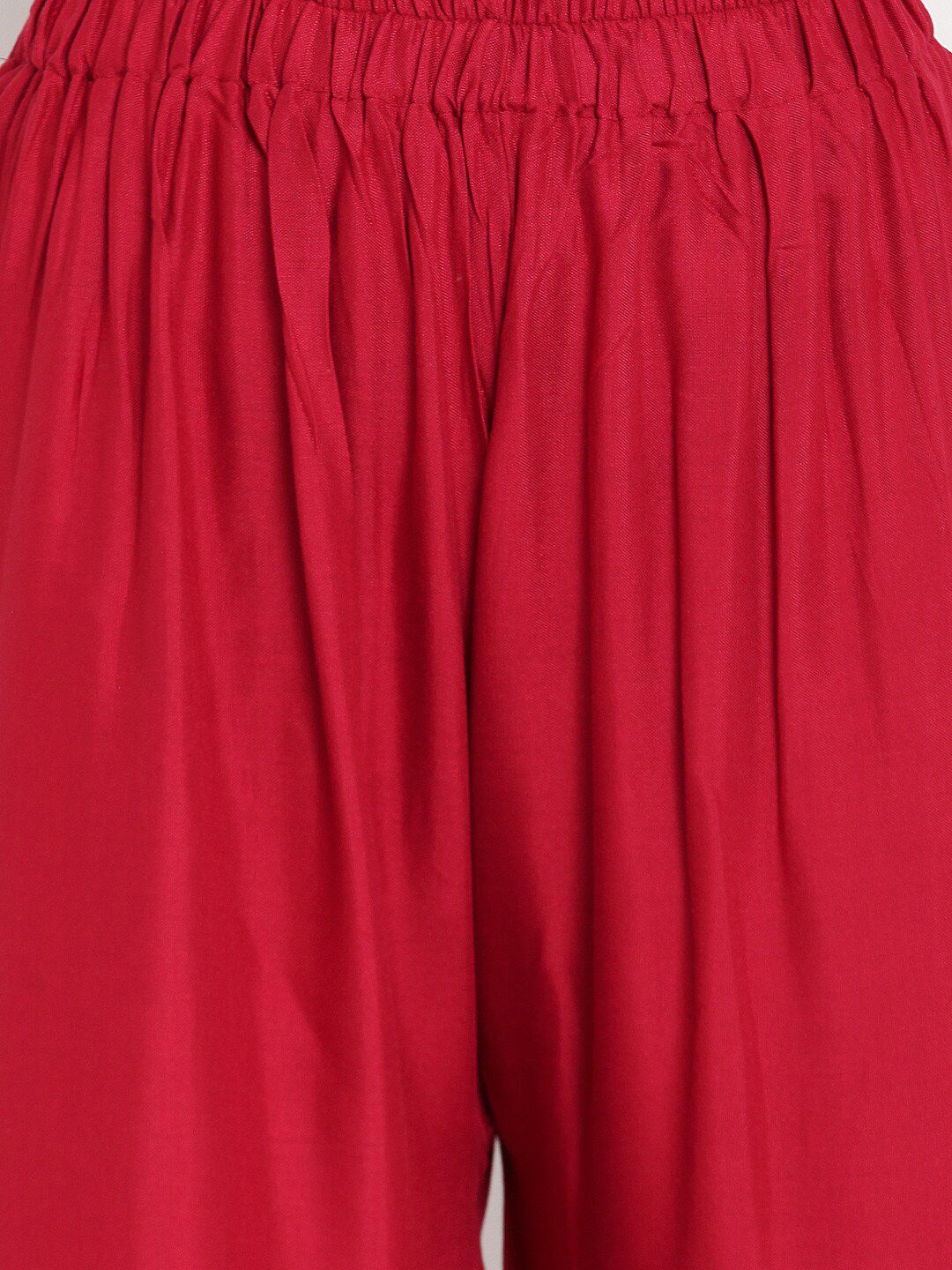 TAG 7 Women Maroon Solid Flared Palazzos