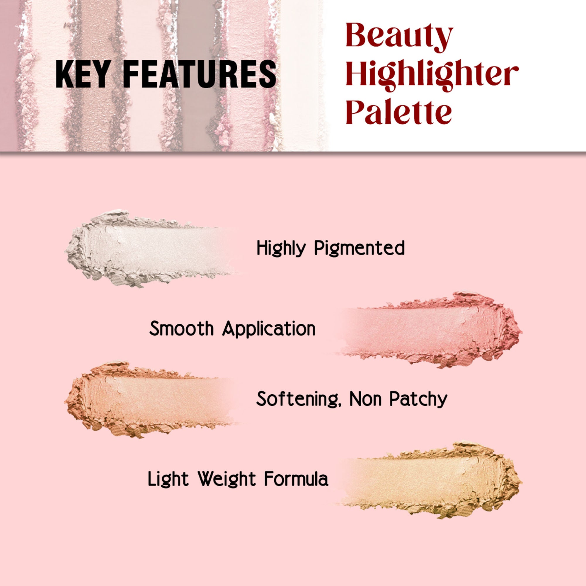 Matt Look Beauty Highlighter Palette - Sun and Sand