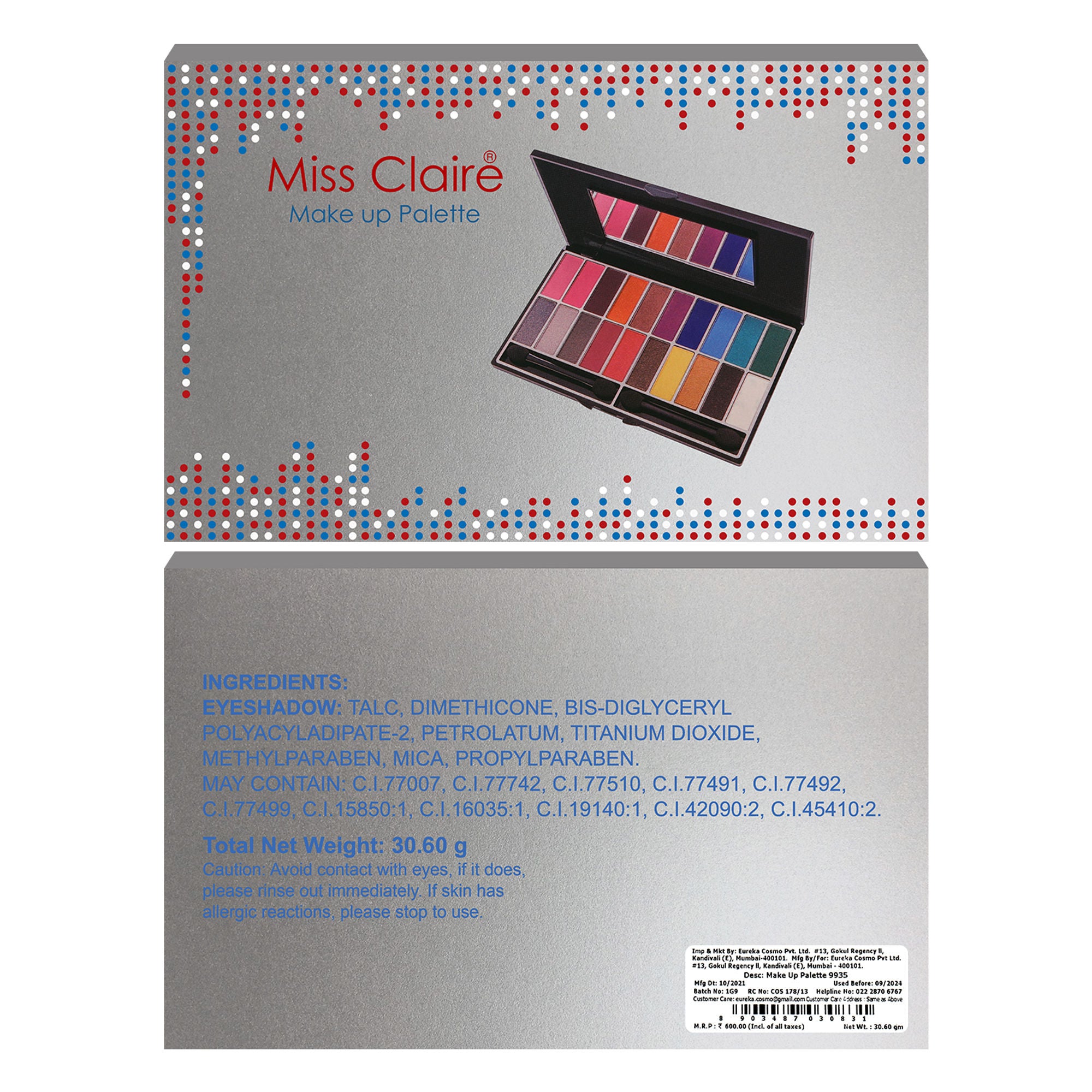 Miss Claire Make Up Palette 9935 (Make Up Kit) - Distacart