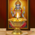 Thumbnail for CraftVatika Brass Traditional Devdas Puja Lamp For Decor