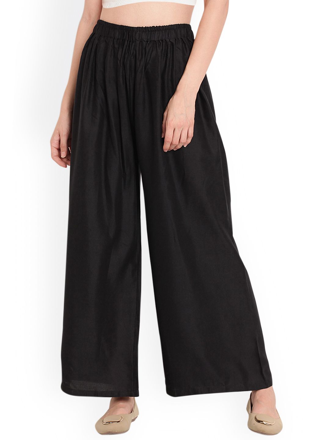 TAG 7 Women Pack of 3 Solid Wide Leg Palazzos - Distacart