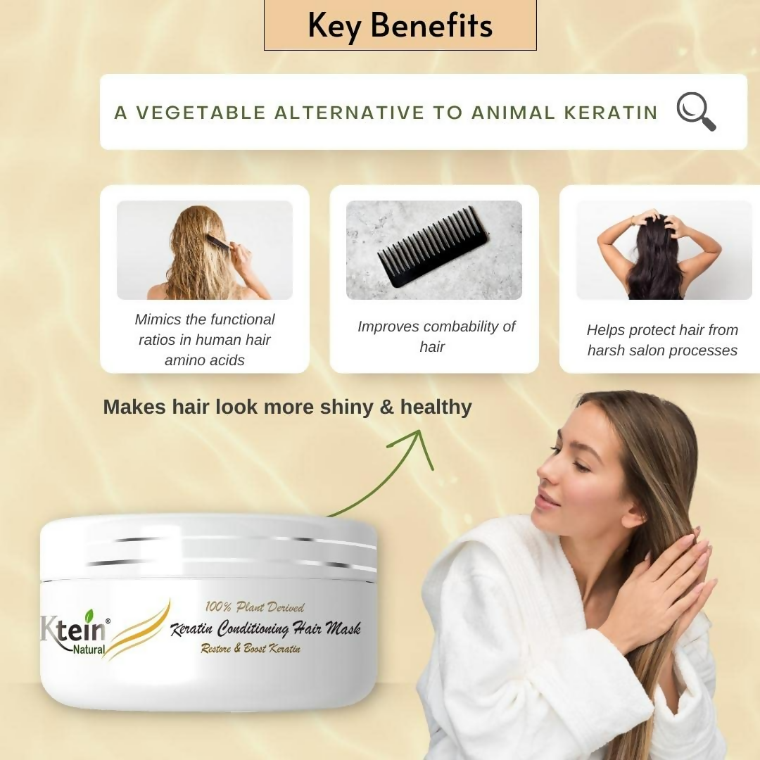 Ktein Natural 100% Plant Derived Keratin Shampoo & Conditioner Combo - Distacart