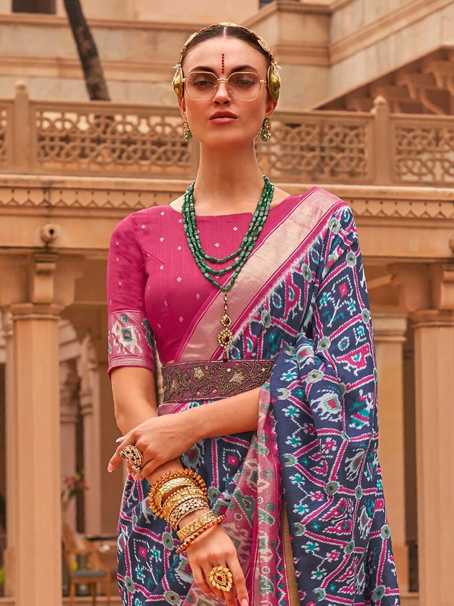 Anouk Ethnic Motifs Zari Patola Saree - Distacart